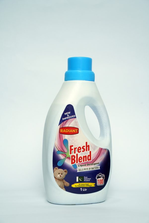 detergent liquid in white bottle